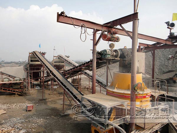 河卵石制砂生產線客戶現場