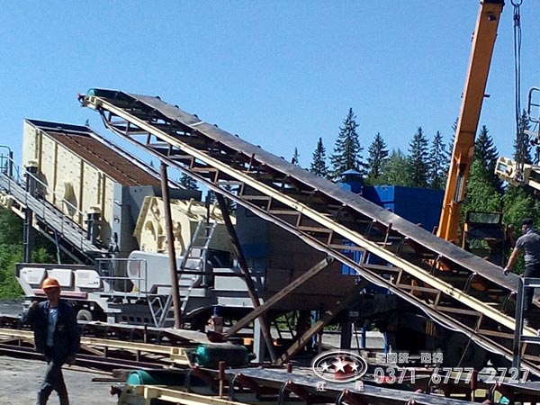 移動式建筑垃圾處理設備現場 移動式建筑垃圾處理設備現場