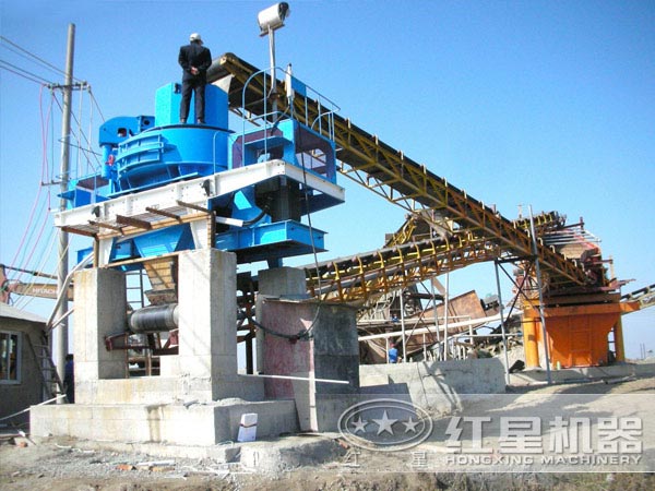 河卵石制沙機(jī)生產(chǎn)現(xiàn)場(chǎng)