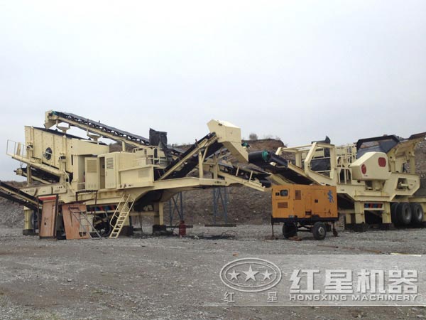 移動式組合破碎機生產現場 移動式組合破碎機生產現場
