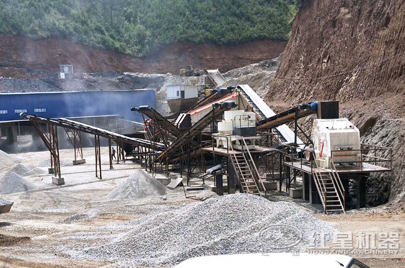 混凝土碎石生產線現場實拍圖 混凝土碎石生產線現場實拍圖