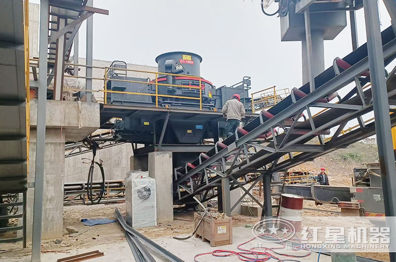 沖擊式制砂機作業(yè)現場實拍 沖擊式制砂機安裝現場實拍