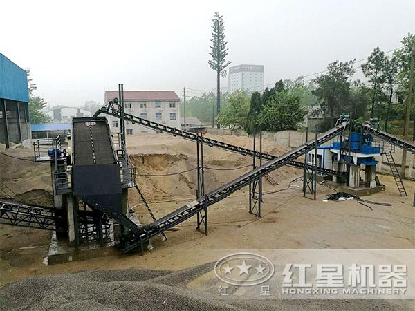 花崗巖制砂現場