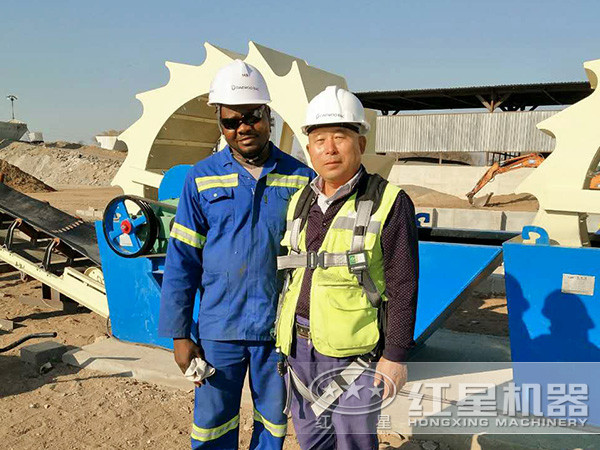 洗砂機作業現場