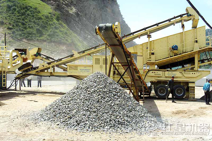 無需基礎搭建可隨走隨用的移動石子破碎機 無需基礎搭建可隨走隨用的移動石子破碎機