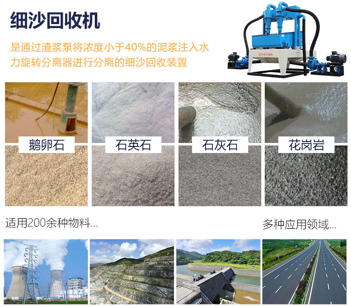 細(xì)沙回收一體機(jī)應(yīng)用范圍 細(xì)沙回收一體機(jī)應(yīng)用范圍