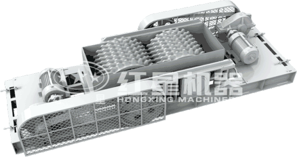 齒輥式破碎機(jī)作業(yè)原理圖 齒輥式破碎機(jī)作業(yè)原理圖