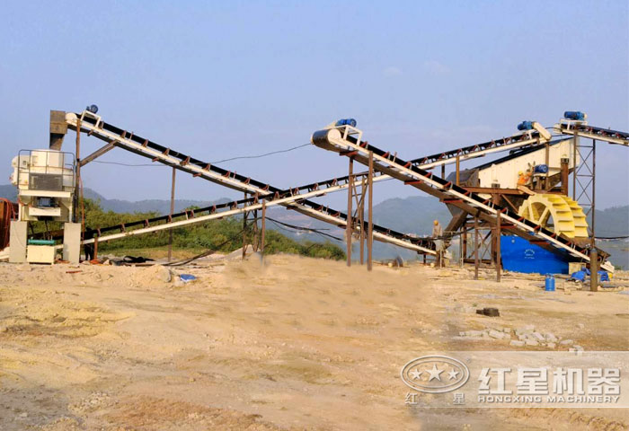 石粉制砂生產(chǎn)線作業(yè)現(xiàn)場(chǎng)