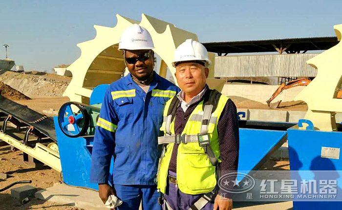 紅星用戶輪式洗砂機作業現場 紅星用戶輪式洗砂機作業現場