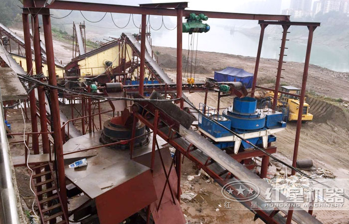 石粉制砂機現場