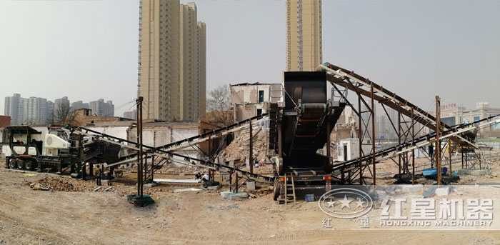 環保建筑垃圾破碎機處理現場 環保建筑垃圾破碎機處理現場