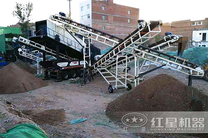 汽車移動磚渣粉碎機可到廠直接作業加工 汽車移動磚渣粉碎機可到廠直接作業加工