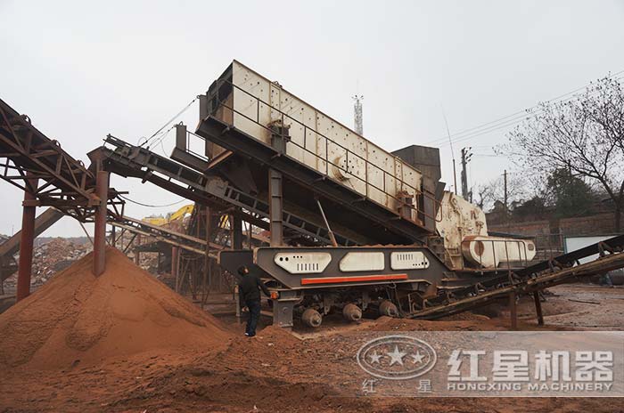 車載移動破碎機現場加工展示