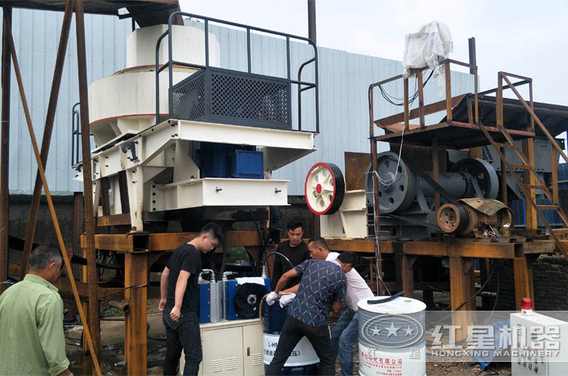 徐州客戶的制砂安裝現場 徐州客戶的制砂安裝現場