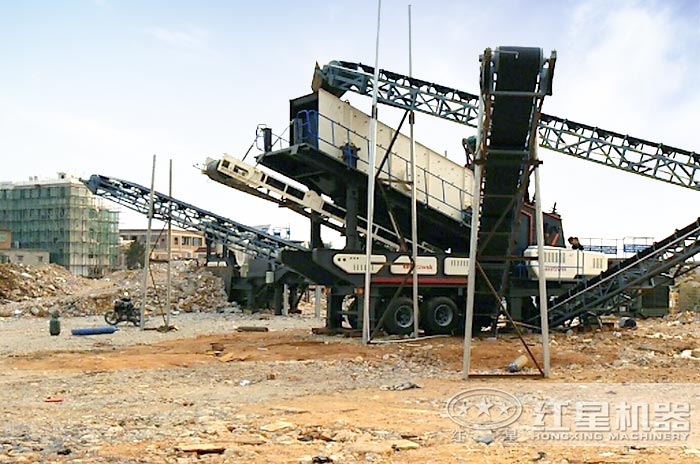 移動建筑垃圾處理設備施工現場 移動建筑垃圾處理設備施工現場