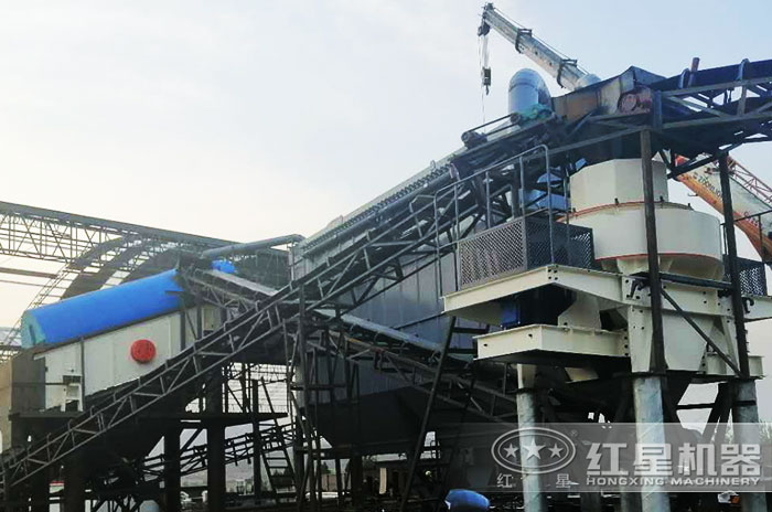 干粉制砂加工現場