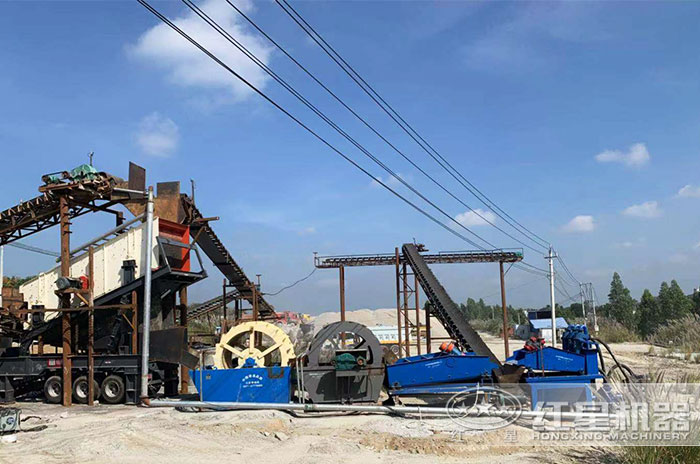 洗砂機搭配細沙回收機的現場 洗砂機搭配細沙回收機的現場