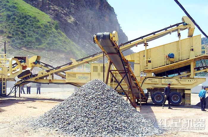 河北流動石子粉碎機應用現場