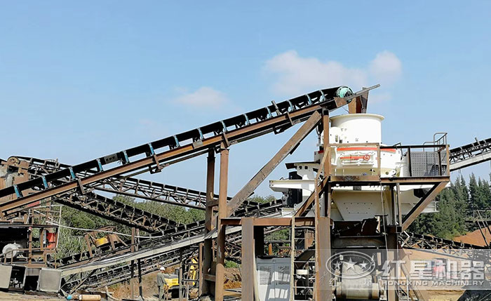 石頭粉碎成沙用戶加工現場 石頭粉碎成沙用戶加工現場