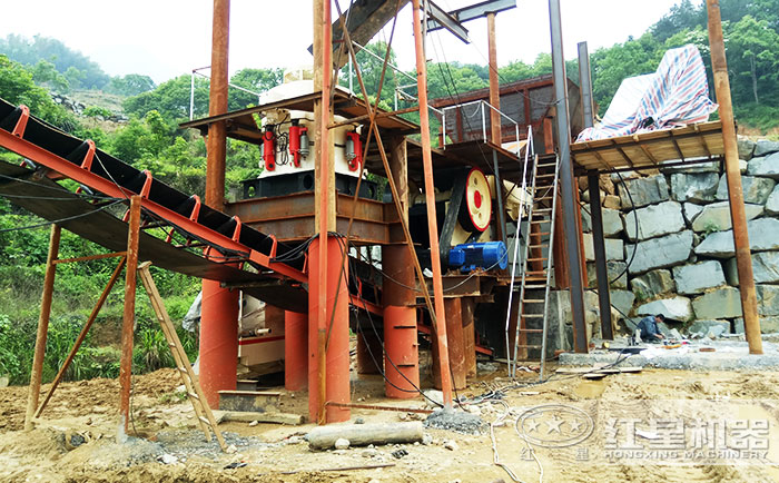 可砂石料破碎加工現場 可砂石料破碎加工現場