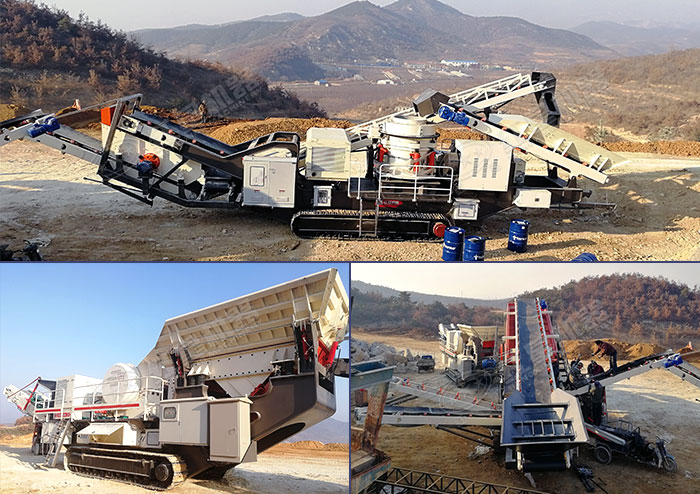 移動石子破碎機施工現場 移動石子破碎機施工現場