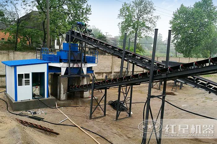 紅星福建用戶時產200噸石打石制沙機作業現場 紅星福建用戶時產200噸石打石制沙機作業現場