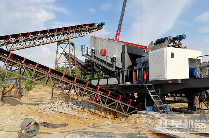 流動石子加工機生產現場 流動石子加工機生產現場