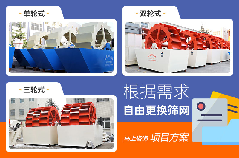 三種類型的洗砂機設備 三種類型的洗砂機設備