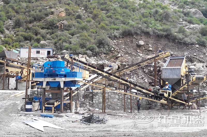 河南輝縣日產500噸石灰石的砂石線