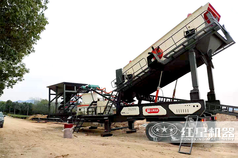 移動式制砂機安裝現場 移動式制砂機安裝現場