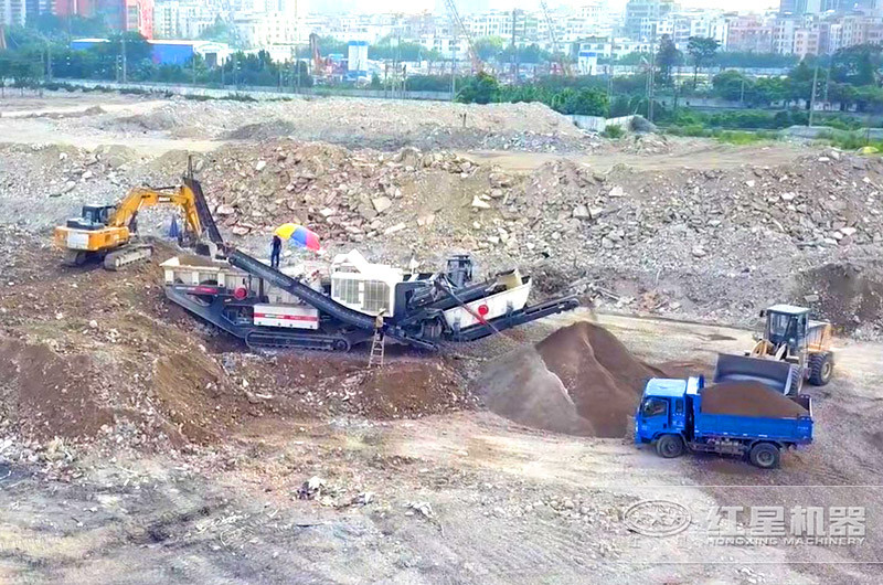 建筑垃圾處理生產現場 建筑垃圾處理生產現場