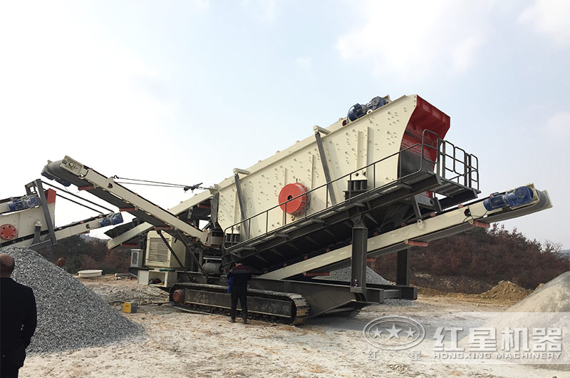 移動式建筑垃圾混凝土制砂機生產現場