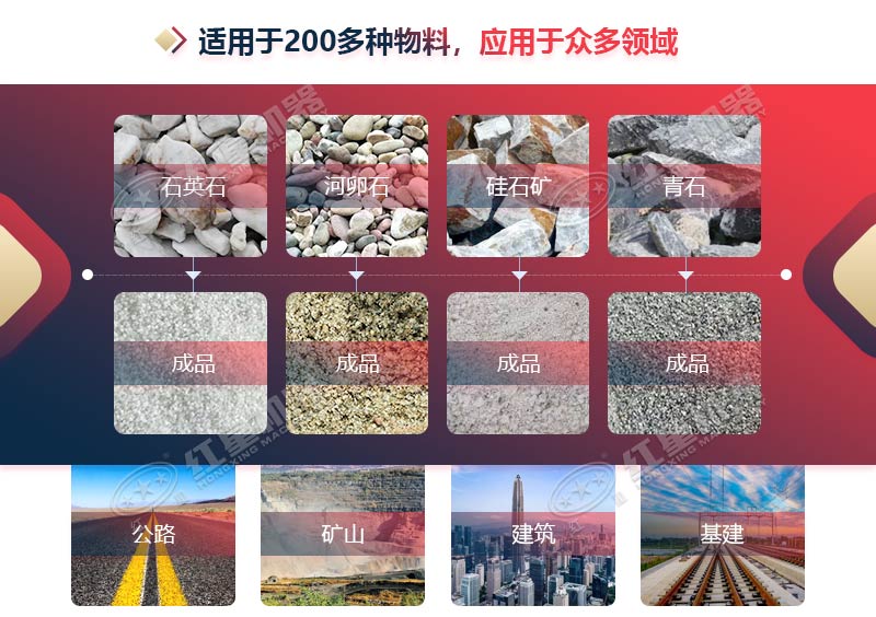 石頭制砂機生產的人工砂石料用途廣 石頭制砂機生產的人工砂石料用途廣